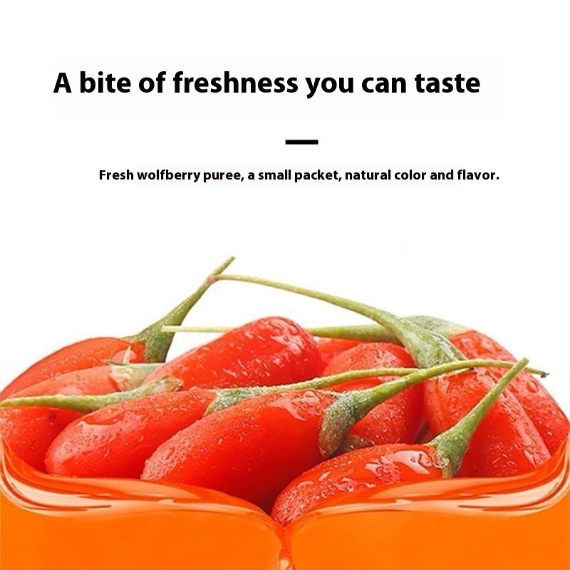 Goji berry puree replenishes qi and blood 枸杞原浆 补气血养颜新鲜枸杞汁 nourishes ...