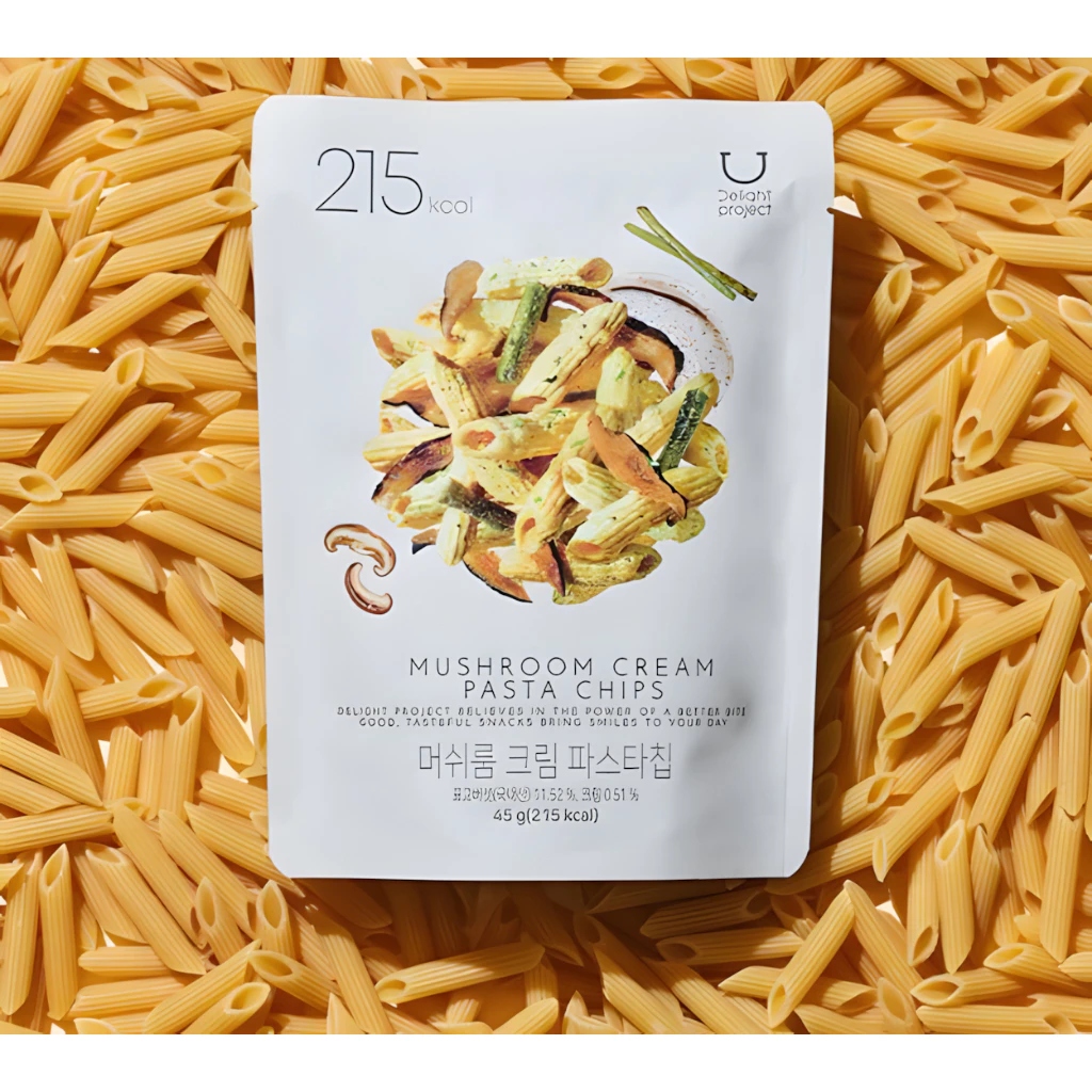 [Delight Project] Pasta Chips 45g (Garlic Tomato / Mushroom Cream) zero ...