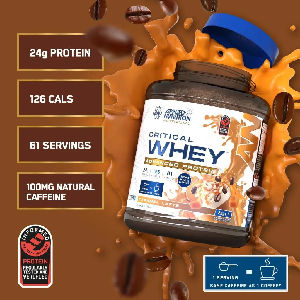 Applied Nutrition Critical Whey Protein Powder-24G Protein Support ...