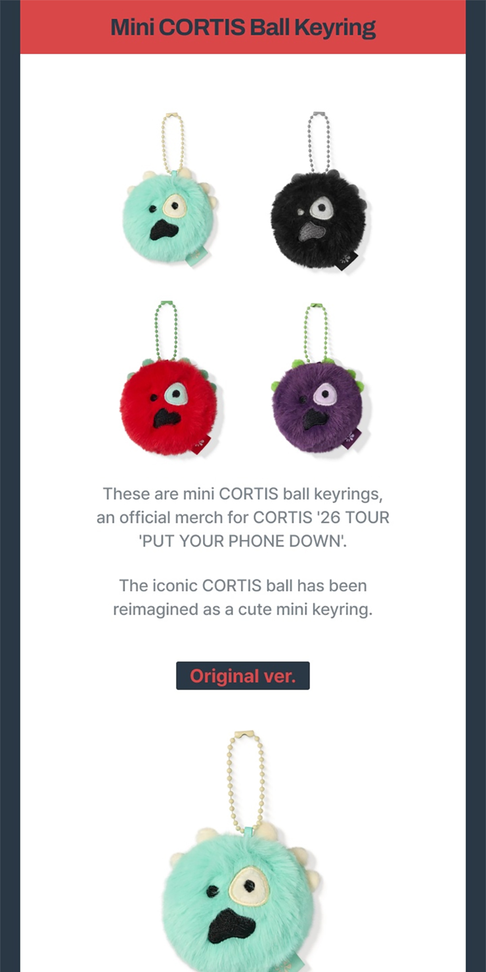 CORTIS - [Put Your Phone Down] MD_Mini CORTIS Ball Keyring | Shopee ...