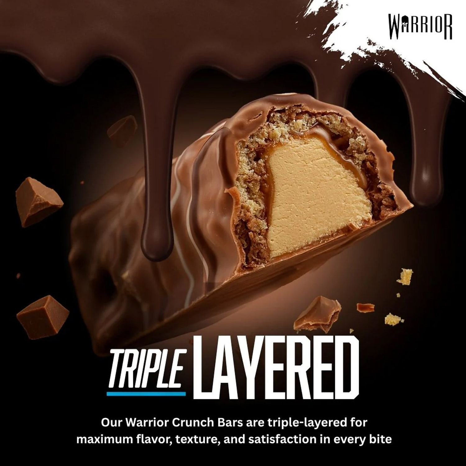 Crunch Protein Bar HALAL Warrior 6 Bars 20g High in Protein Low Sugar ...