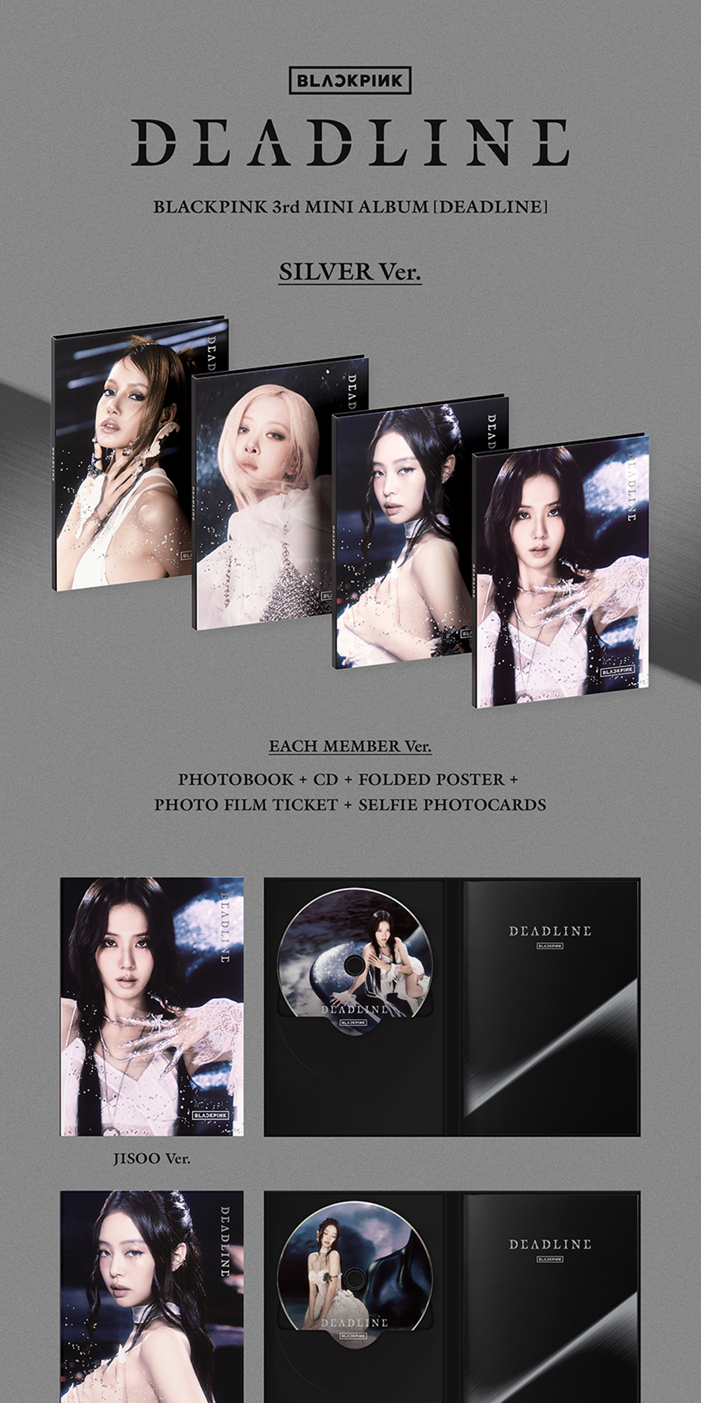 BLACKPINK - 3rd Mini Album [ DEADLINE ]_Silver ver | Shopee Malaysia