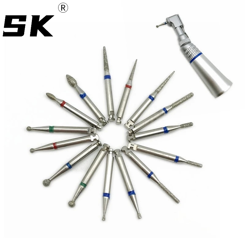 10Pcs Low Speed Dental Diamond Burs Dental Bur Files For RA 2.35mm