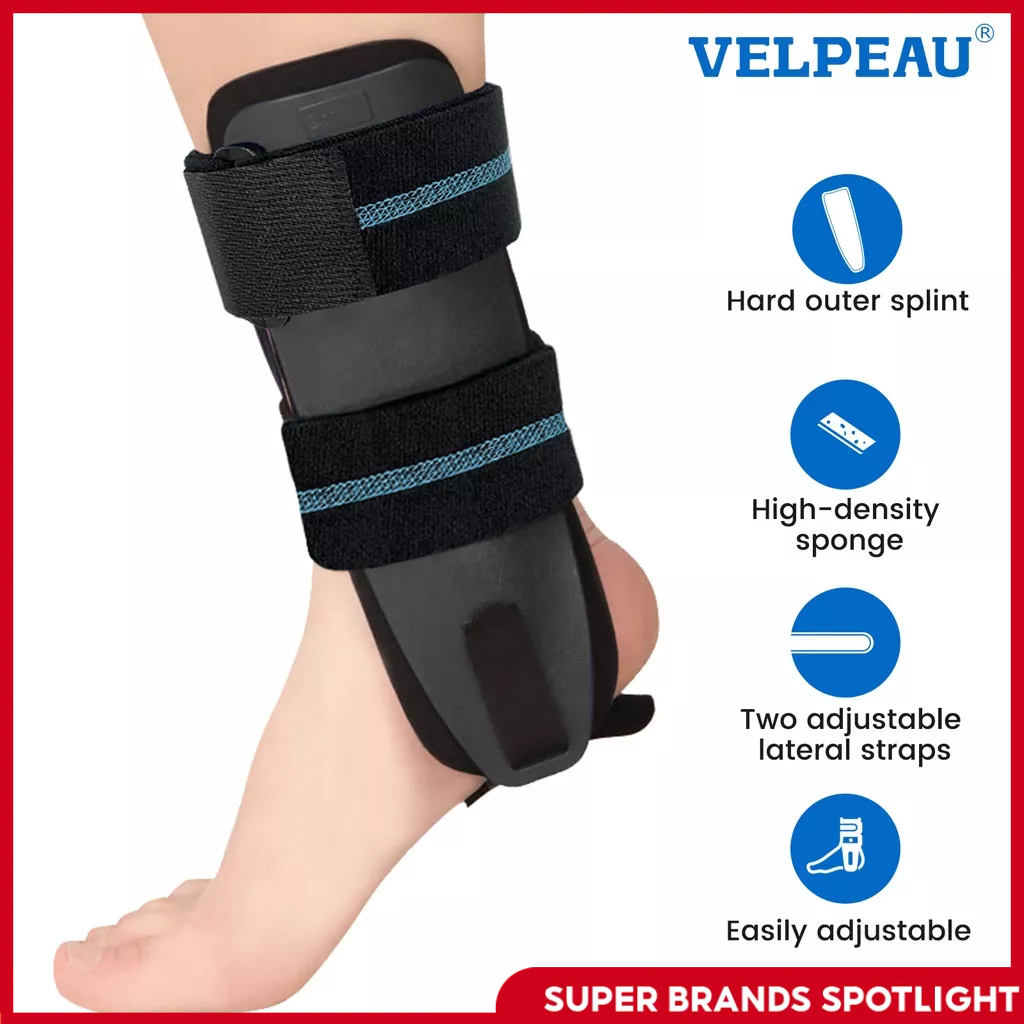 VELPEAU Ankle Support Stirrup Ankle Splint Adjustable Rigid Stabilizer ...