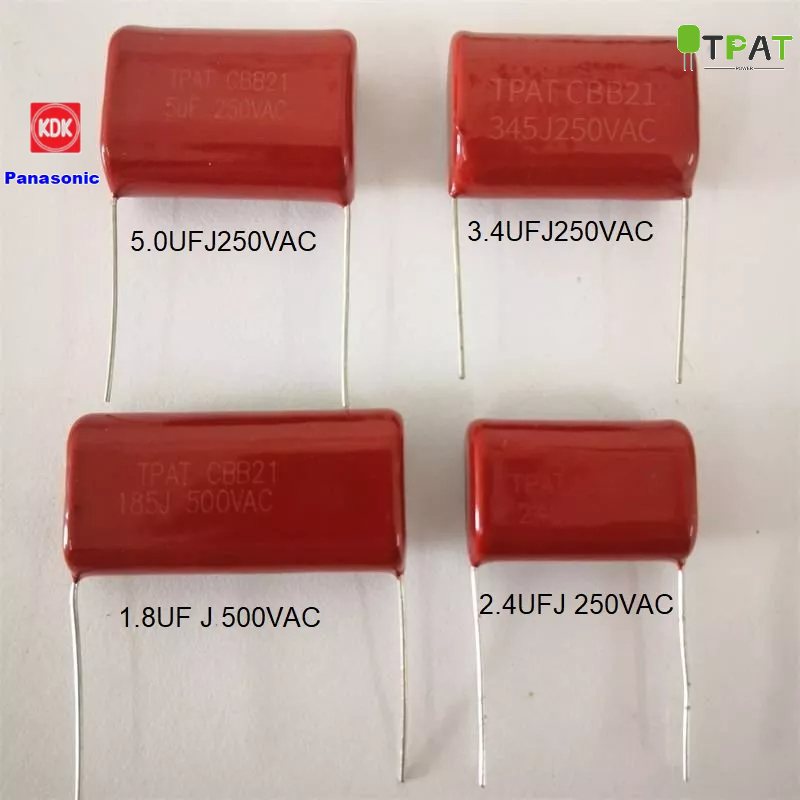 KDK/Panasonic Ceiling Fan Capacitor Kit 1.8uf 2.4uf 3.4uf 5.0uf 0.1uf 0