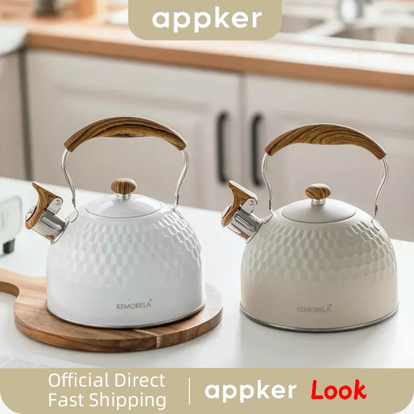 APPKER Whistling Kettle Stainless Steel Whistling Kettle Food Grade Tea Pot For Make Tea