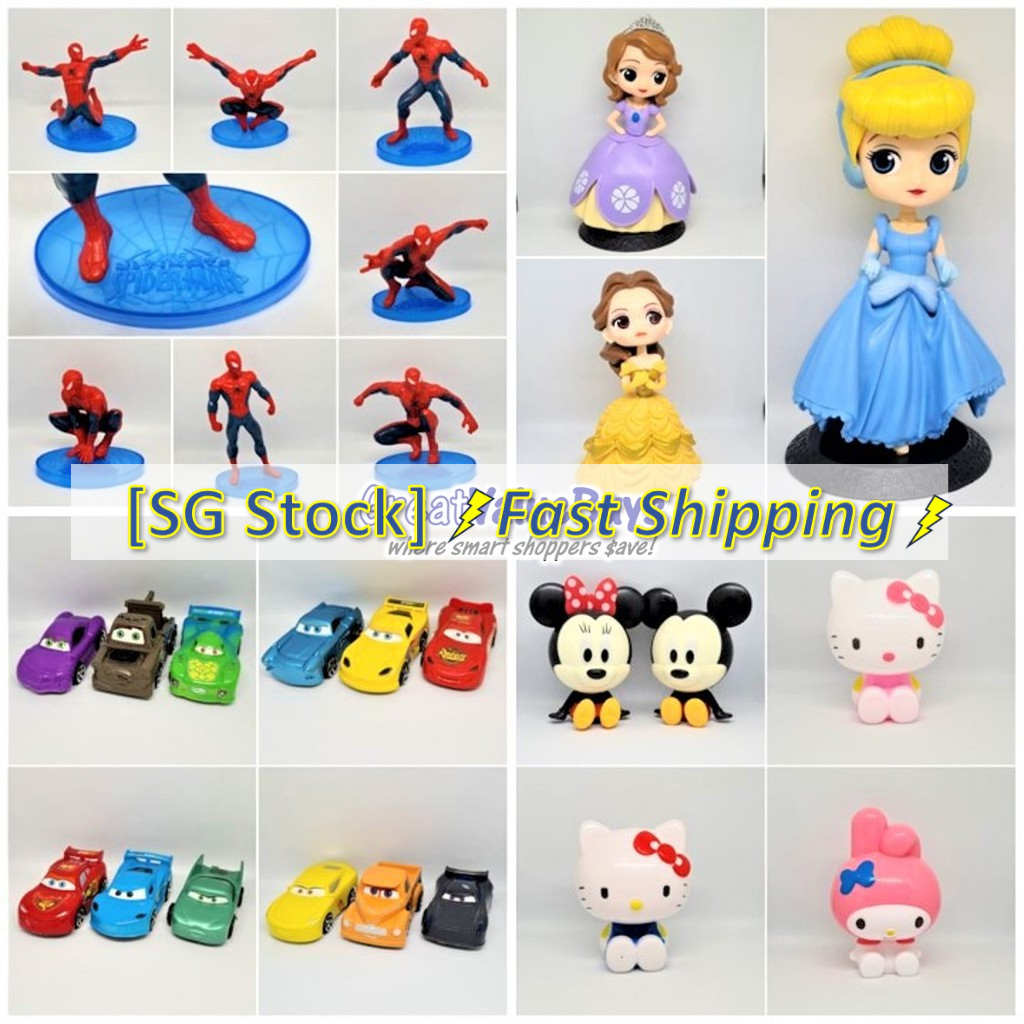 Kids Children birthday Cake Topper Figurine Spiderman Cars Sofia Hello ...