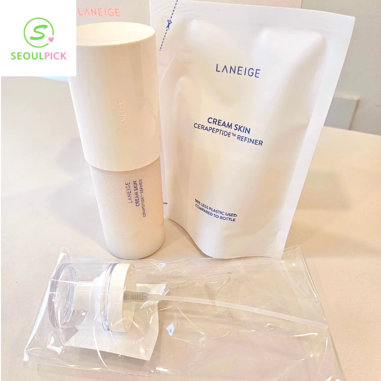 [LANEIGE] [NEW] Cream Skin REFINER Set(170ml + refill 120ml +pump) (In ...