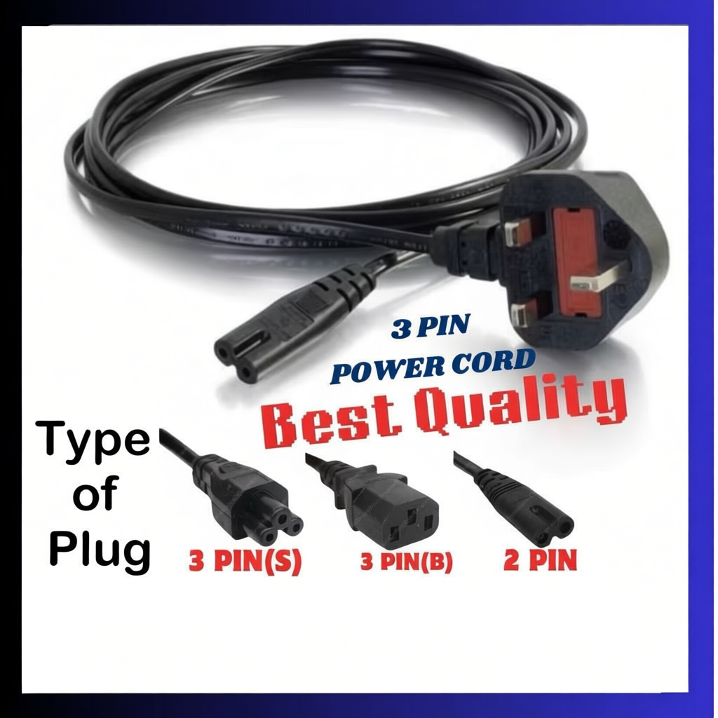3 PIN 1.5M 5-700W/2500W UK 2 Figure 8 13A Fuse Desktop PC LCD Monitor ...