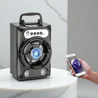 Portable Bluetooth Speaker With Mic LED Light Wireless Speakers Hifi Sound Extra Bass Sound Box