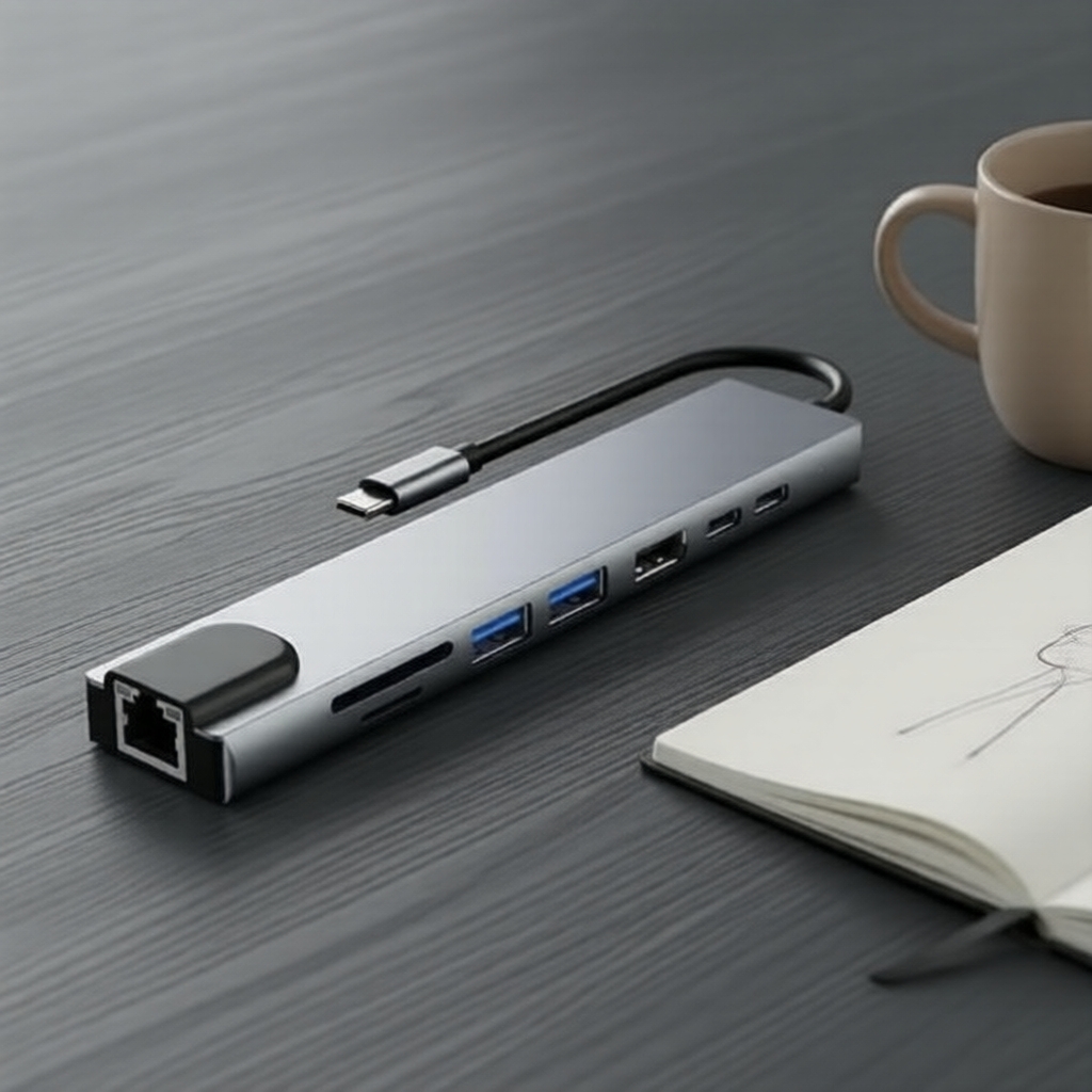 81 USB C MacBook,4K HDMI,3.0 USB,SD/TF,RJ45 Hab Pelbagai 8-dalam-1 USB ...