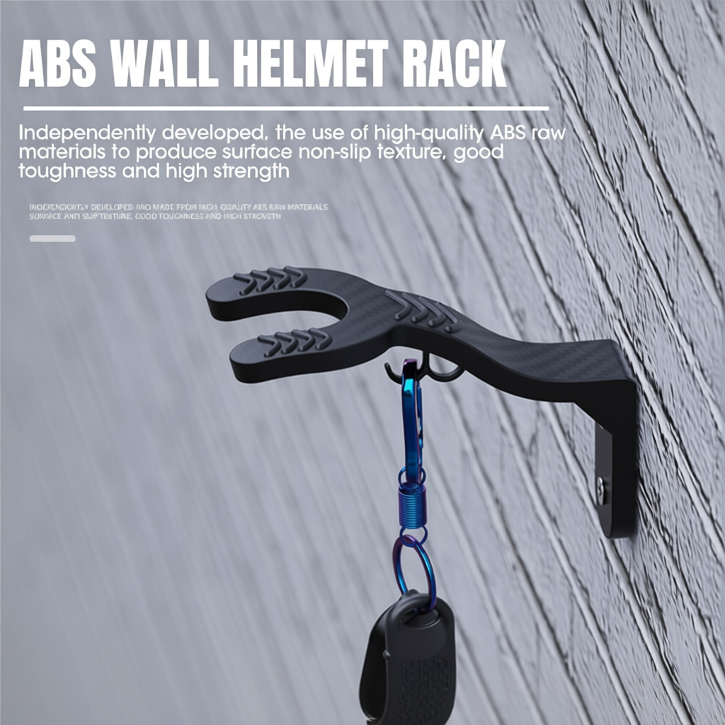 Wall-Mounted Hanger Motorcycle Helmet Hook Rack Versatile Home Kitchen ...