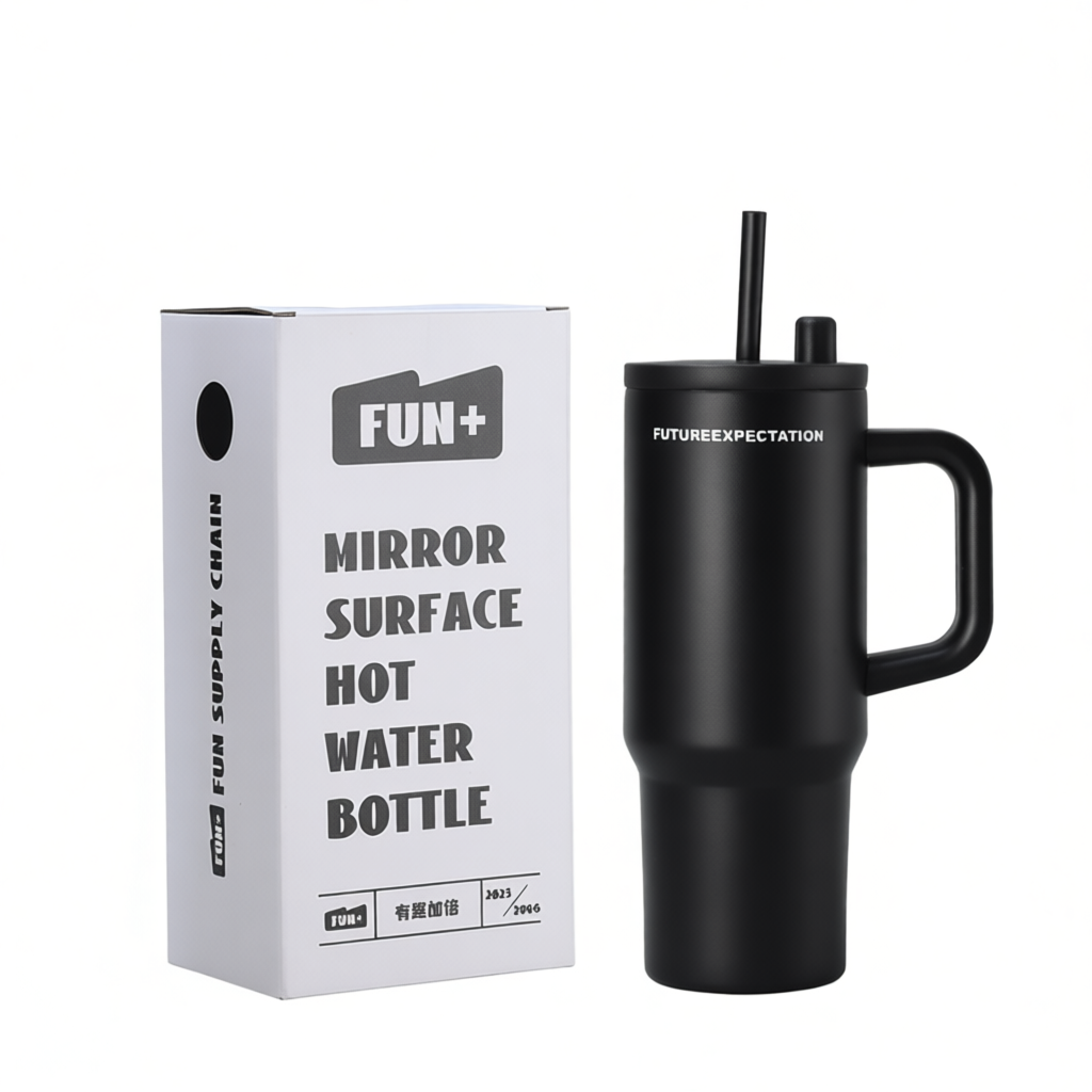Portable Thermos with Straw Cold and Hot Thermal Mug Tumbler Coffee Cup ...