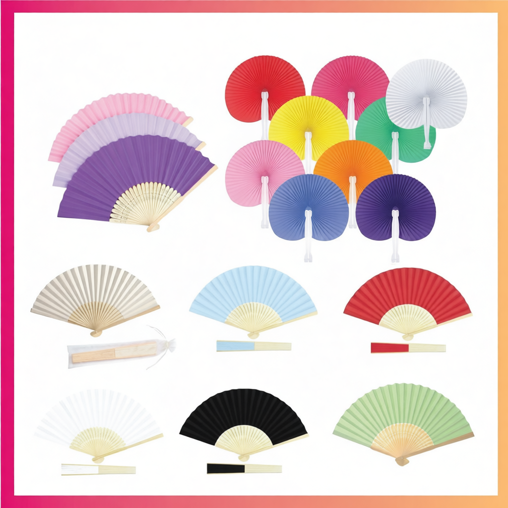 Bamboo Paper Hand Fan | Shopee Malaysia