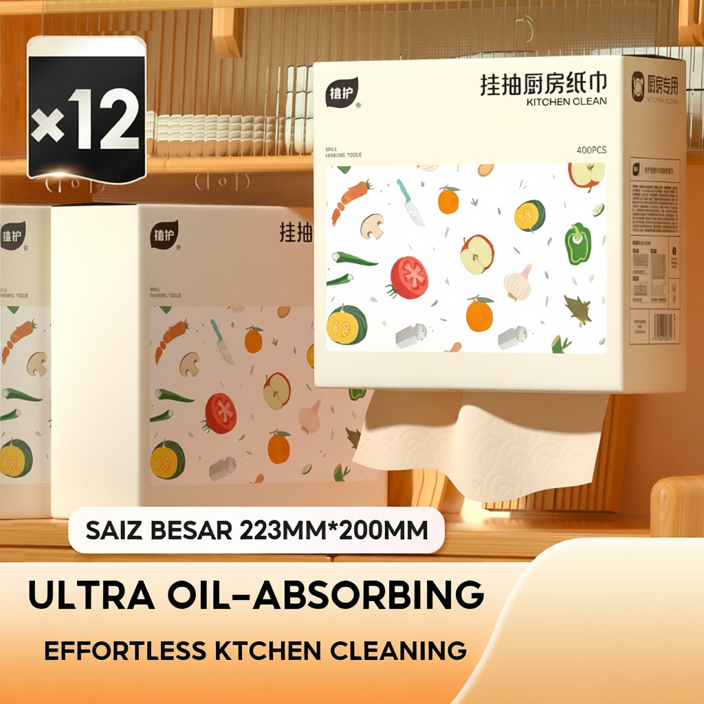 4 Pack Botare Kitchen Tissue Towel Hanging Removable Oil-absorbent ...