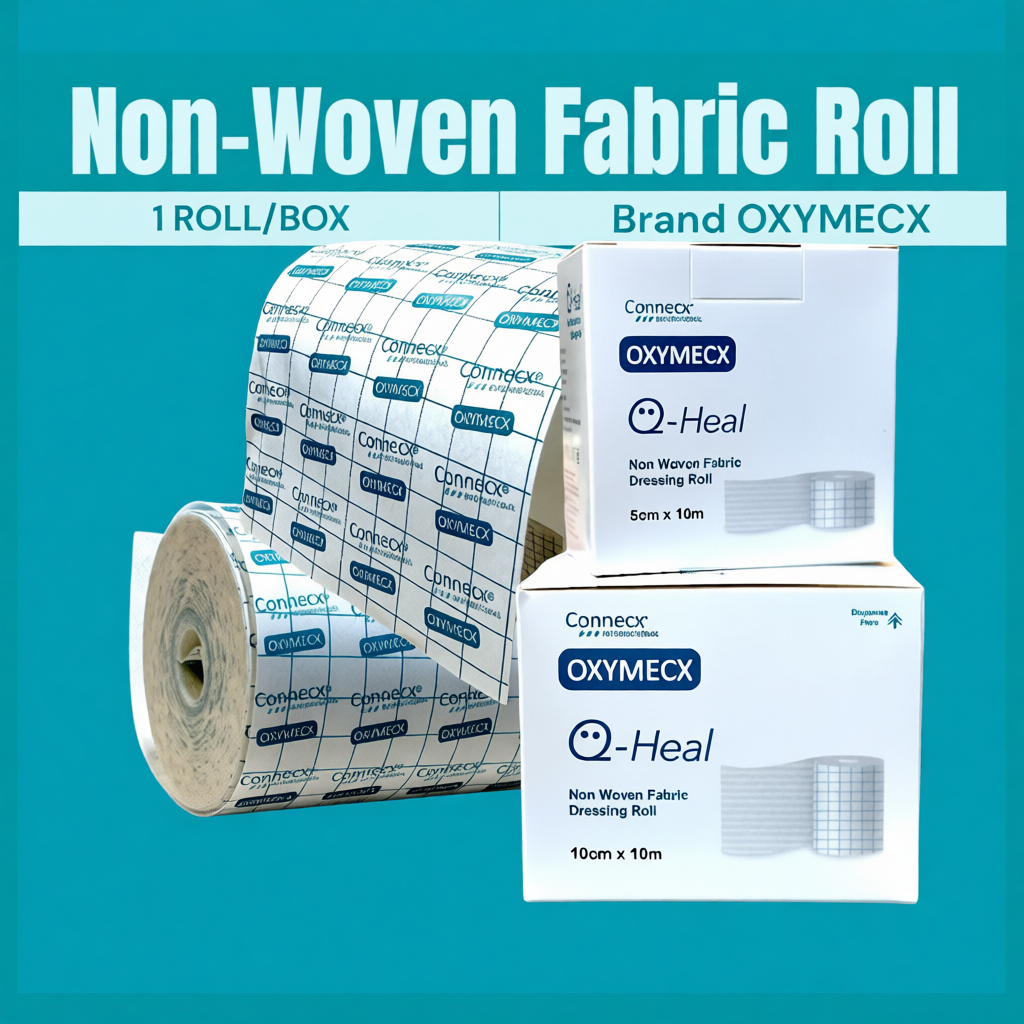 Oxymecx Fabric roll, non woven, 10cmx10 meter, spunlaced, Hypafix roll ...