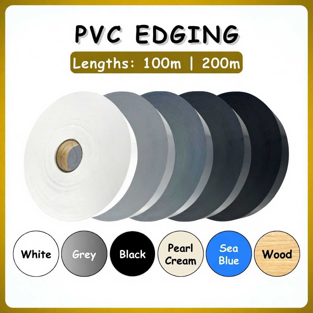 PVC Edging Banding Sisi Papan Kulit Papan Pagar Hijau Dawai (22mm/25mm ...