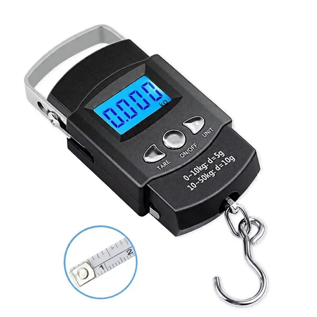 50kg/10g Digital Hand Scale - Portable LCD Hanging Scale with Tape ...