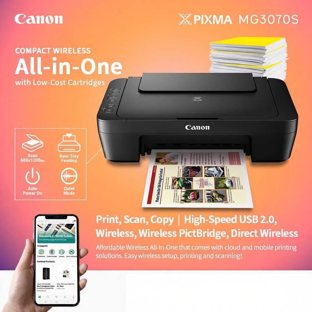 CANON Printer All-In-One with Low-Cost Cartridges Color Printer HP 2776 ...