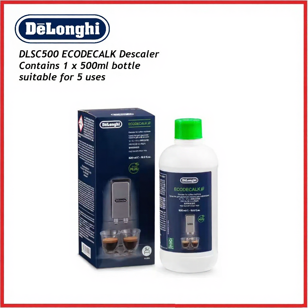 DeLonghi EcoDecalk Mini DLSC500 Descaler 500ml 200ml Easy Cleaning Set ...