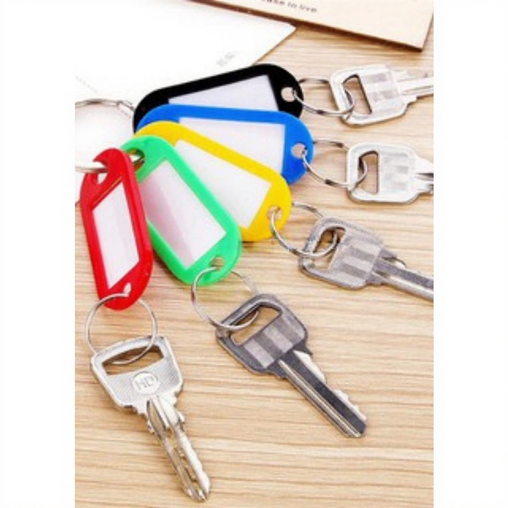 [ 50 PCS/BOX ] MIX COLOUR KEY TAG / KEY RING / KEY CHAIN / LABEL TAG ...