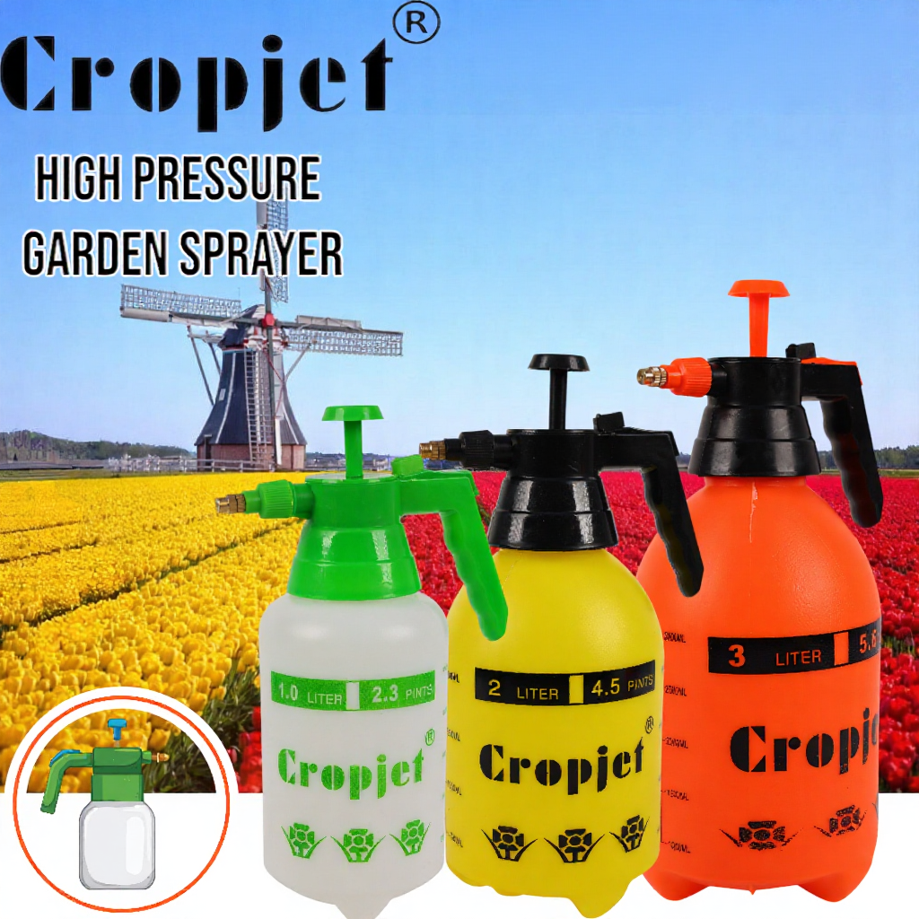 CROPJET 1L/2L/3L Brass Nozzle Pressure Garden Sprayer Garden Pam Racun ...
