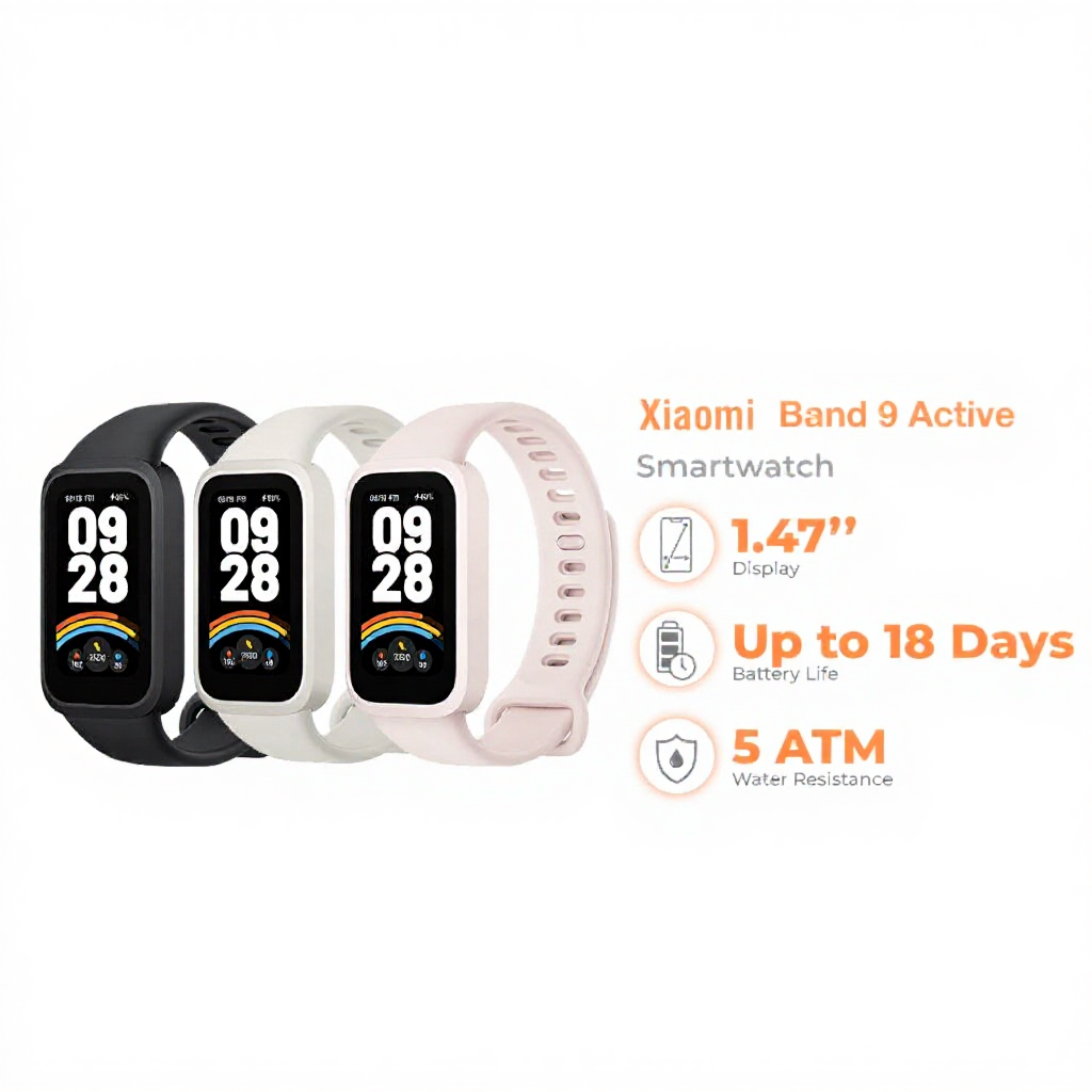 New Xiaomi Smart Band 9 Active 1.47'' large display/Up to 18-day battery life Mi Band 9 Active Smart Watch 9 Active
