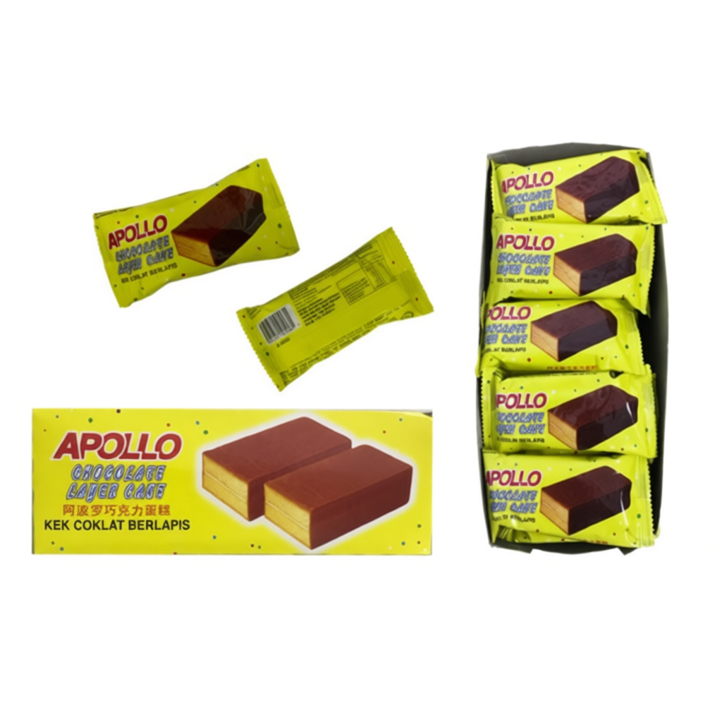 Apollo Chocolate Layer Cake 18g Childhood Snack Jajan Zaman Dulu Kanak ...