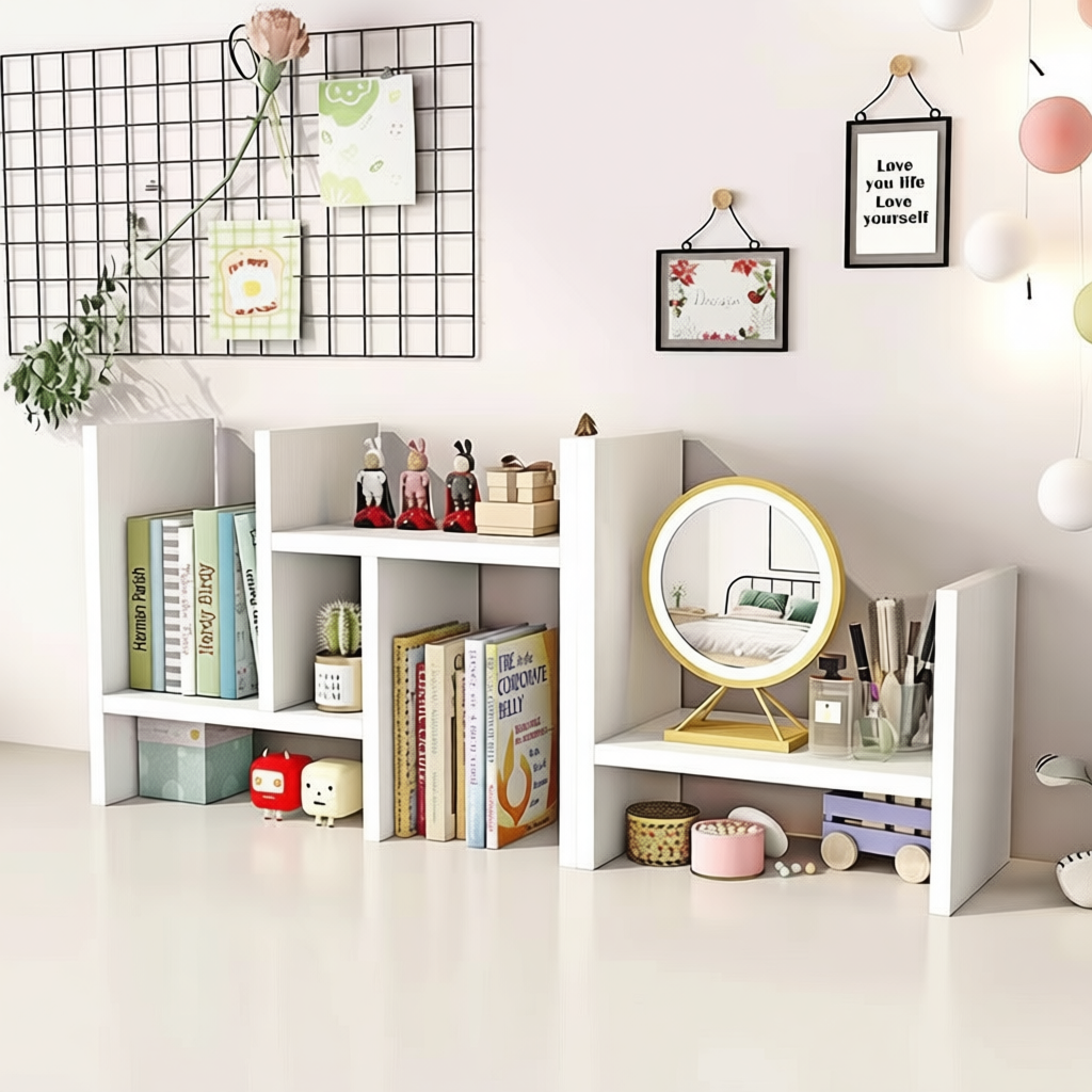 Adjustable Desktop Shelf Organizer Office Table Rack Multipurpose ...