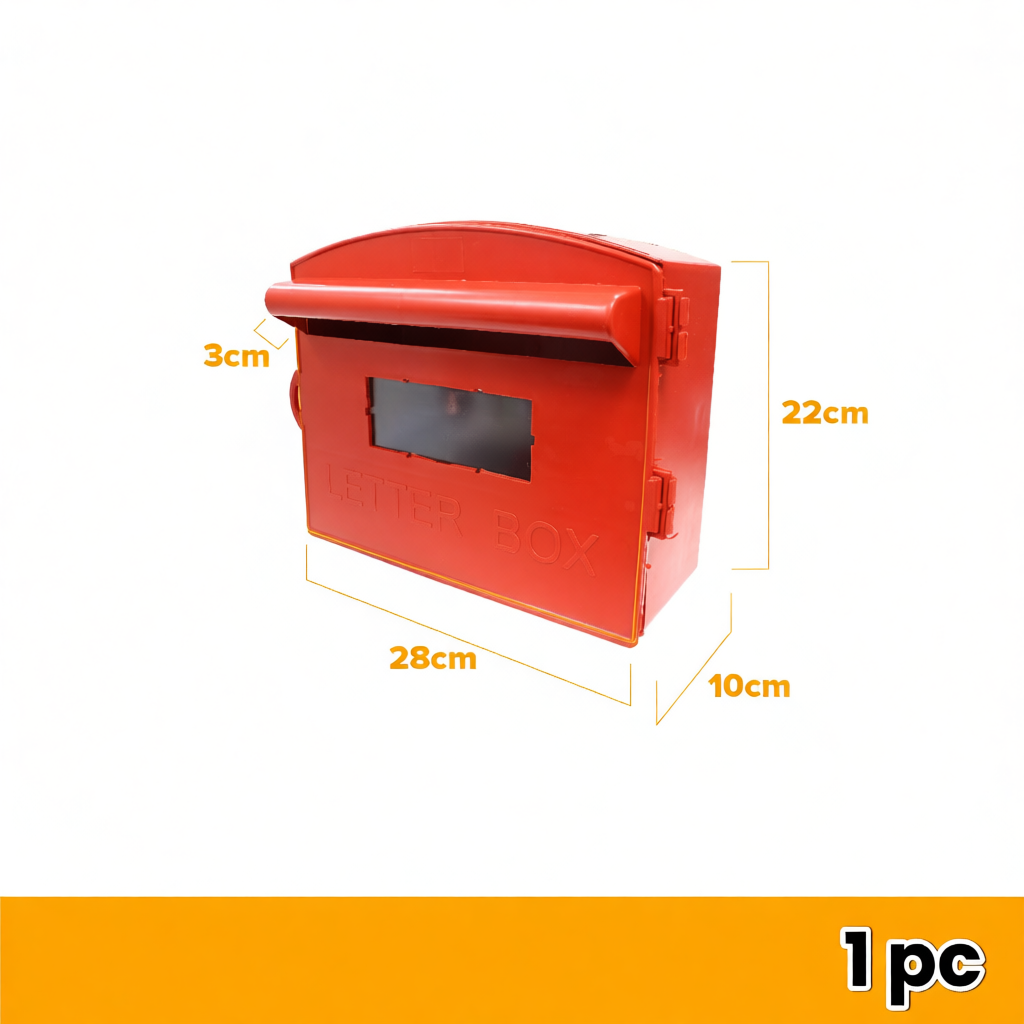 Red PVC Post Letter Box | Shopee Malaysia