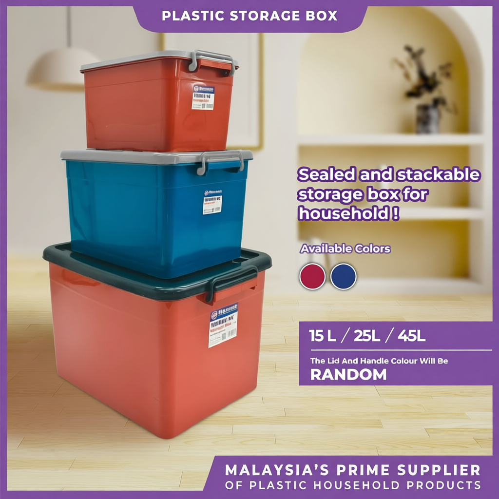 MAXONIC Storage Box with Wheels – 15L / 25L / 45L Storage Organizer ...