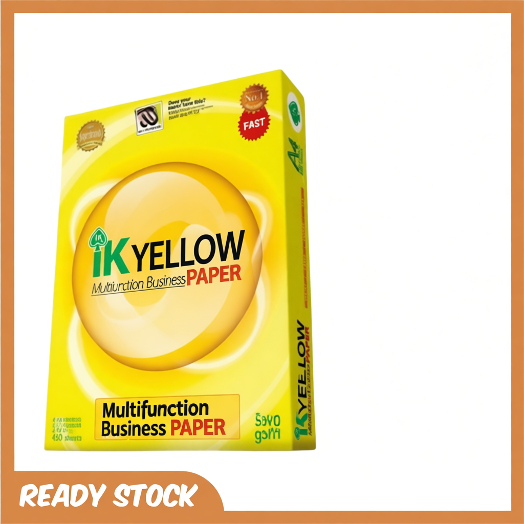 IK Yellow A4 Paper 70gsm | 450 sheets | 500 sheets | printing paper ...