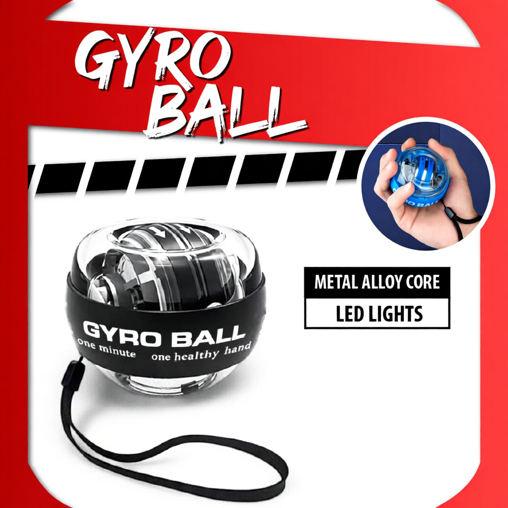 Gyro Ball Bola Senaman Tangan Gyroscope Spinner Bola Pusing Gym ...