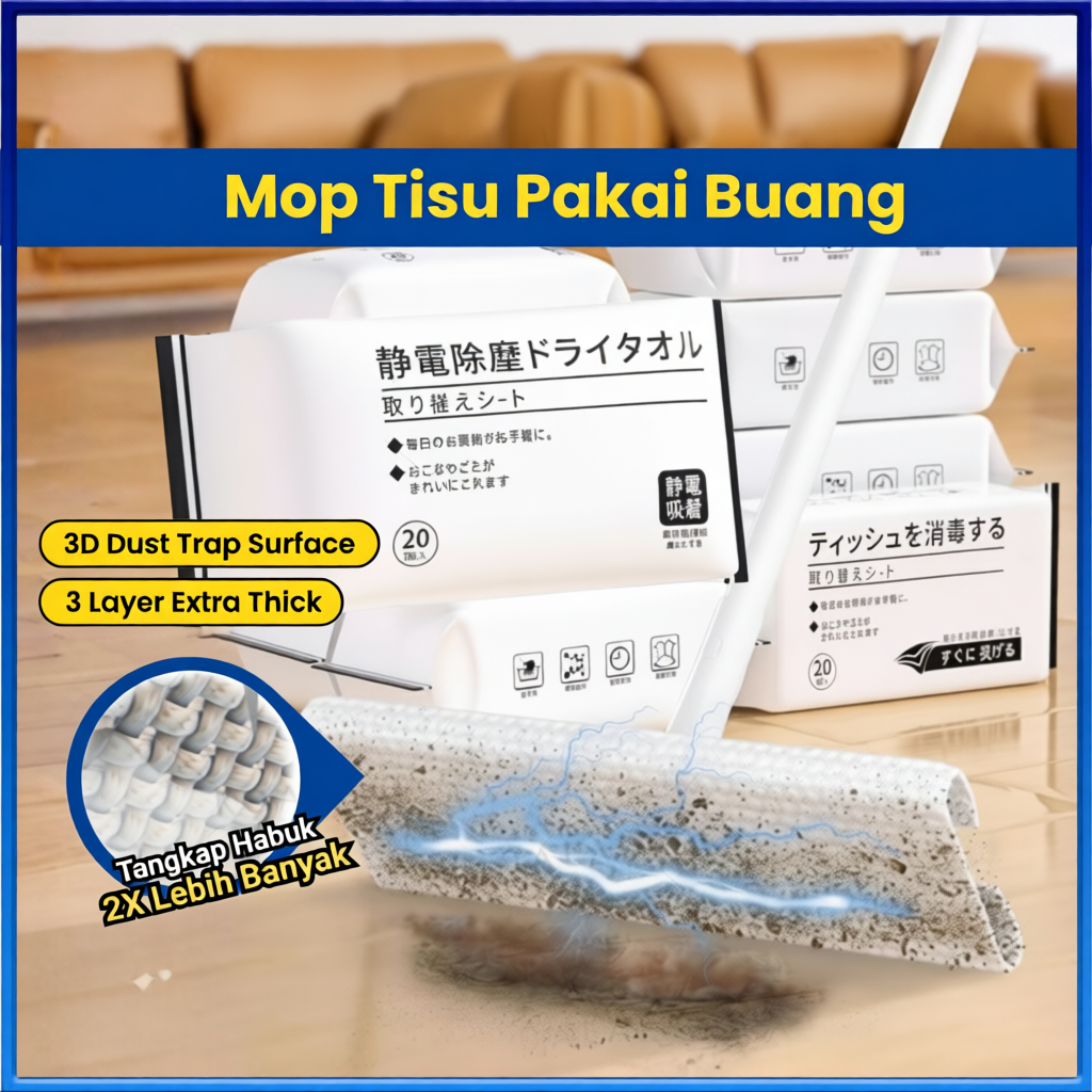 Electrostatic Flat Mop, Paper Disposable, Wet Tissue Dust Paper ...