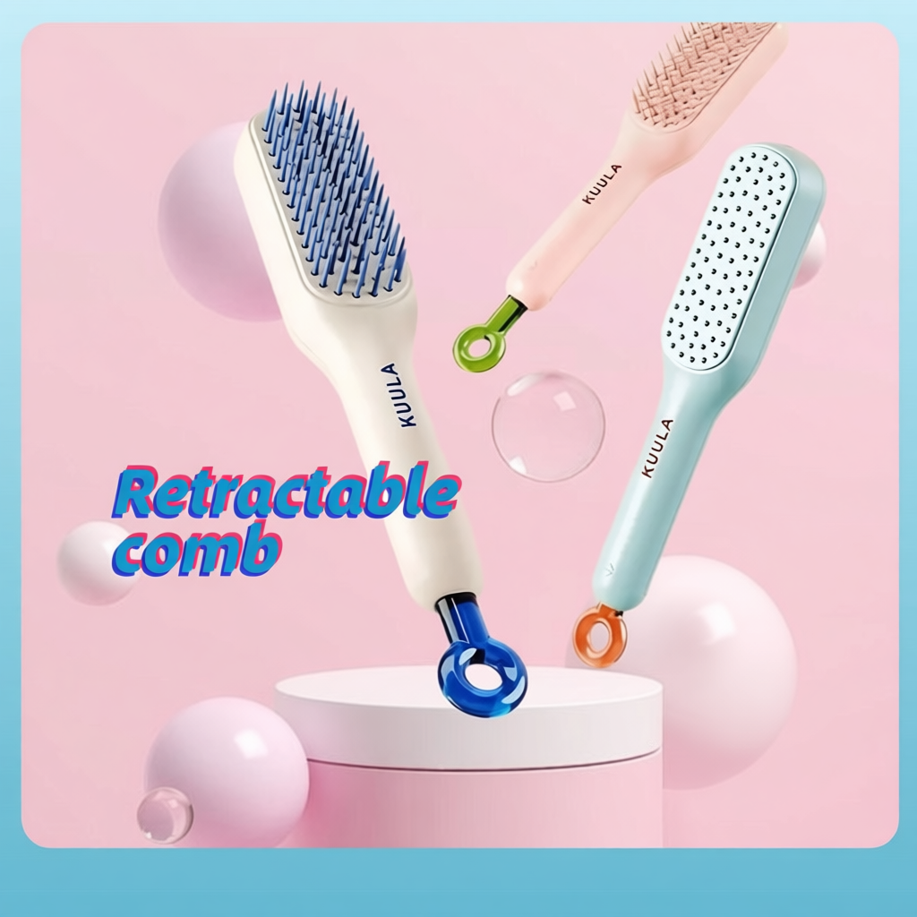 Retractable Magic Comb Hair Cleaning No Hair Damage Anti-Static ...