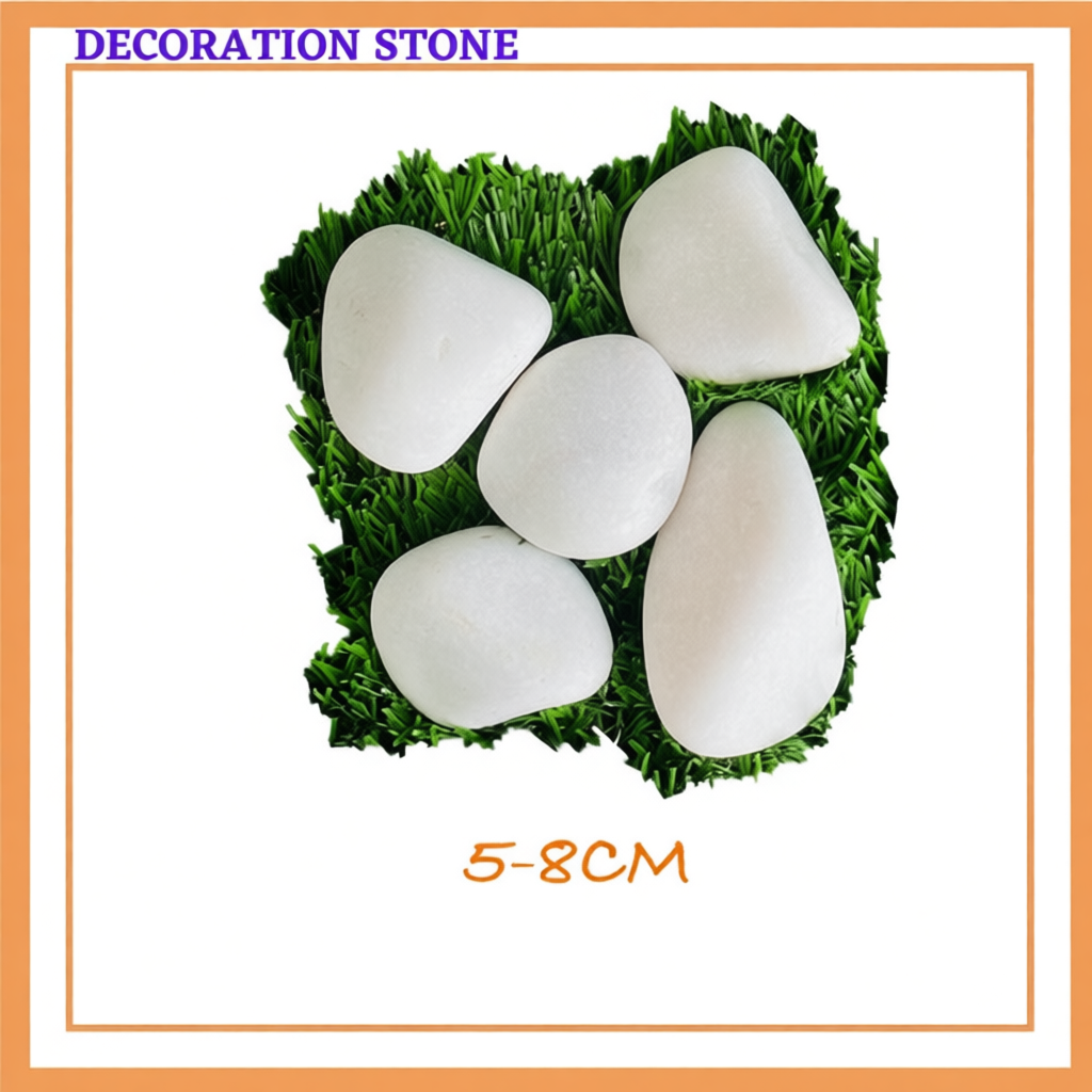 1KG Local White Stone River Pebble Gardening Landscape Decor Massage ...