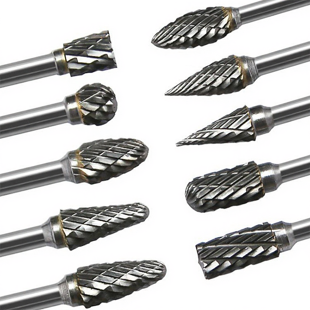 10pcs Tungsten Carbide Burr Set Metal Carving Drilling Polishing Bits ...