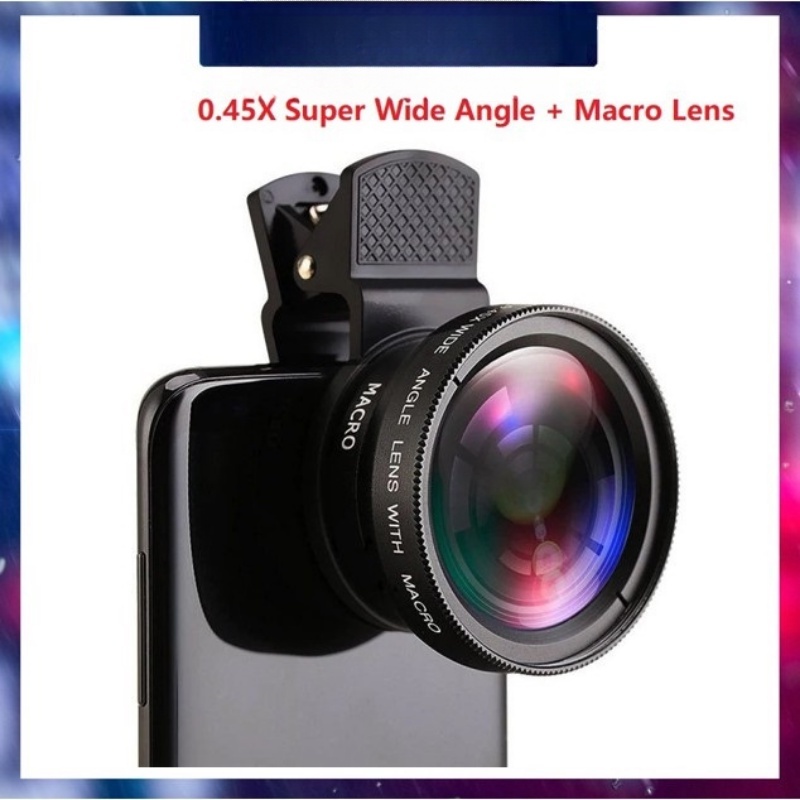 0.45X Super Wide Angle 12.5x Super Macro HD Lens / Universal Clip Lens ...