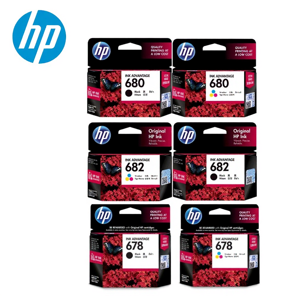HP 682 HP 680 HP 678 COMBO OR SINGLE PACK INK CARTRIDGE. 2135 2676 E410 ...