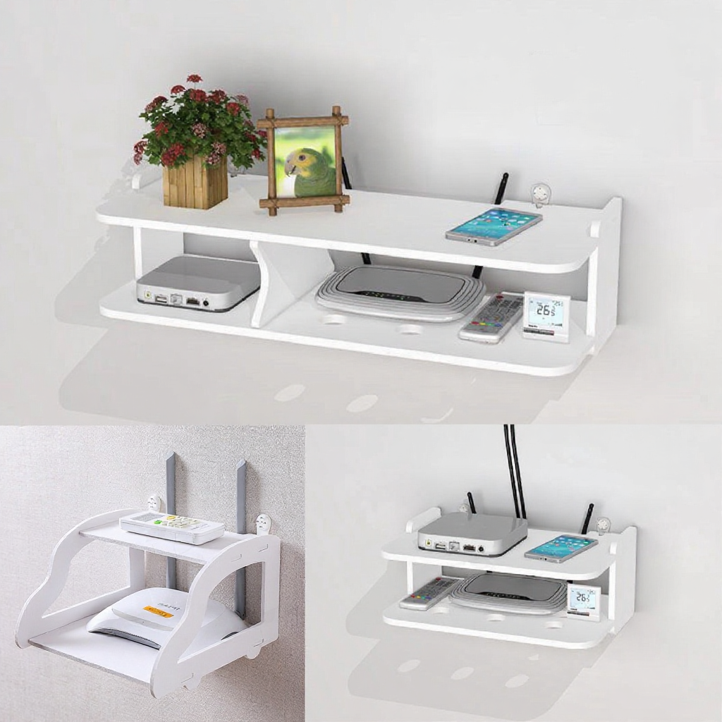 Wall Mount TV and Modem Organizer Shelf – Space-Saving Design | Shopee ...