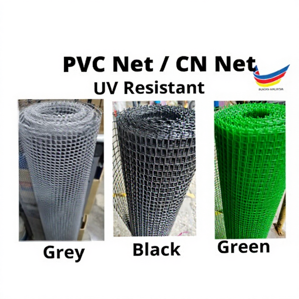 UV Resistant PVC Gate Guard Mesh Fencing PVC Jaring Pagar Plastic PVC ...