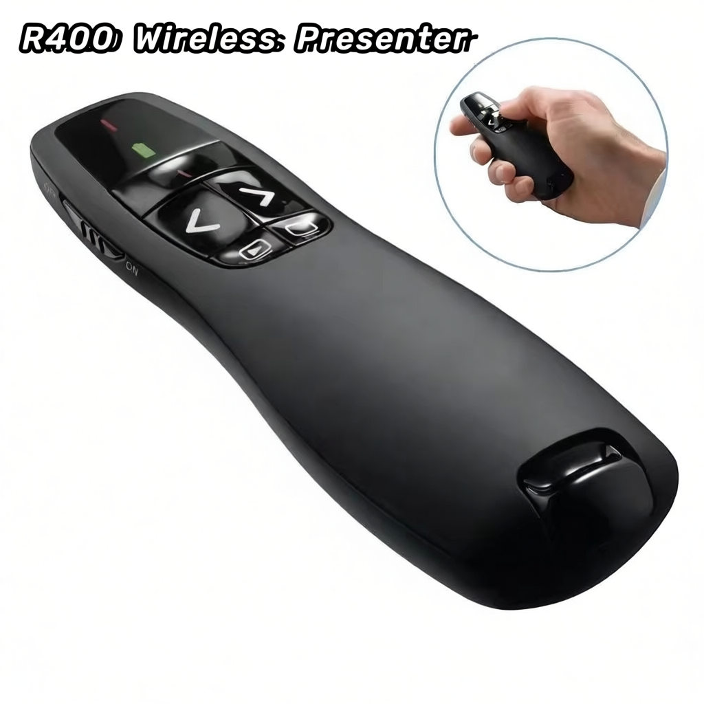 New R400 Wireless Presenter with Red Laser Pointer for PPT Remote ...