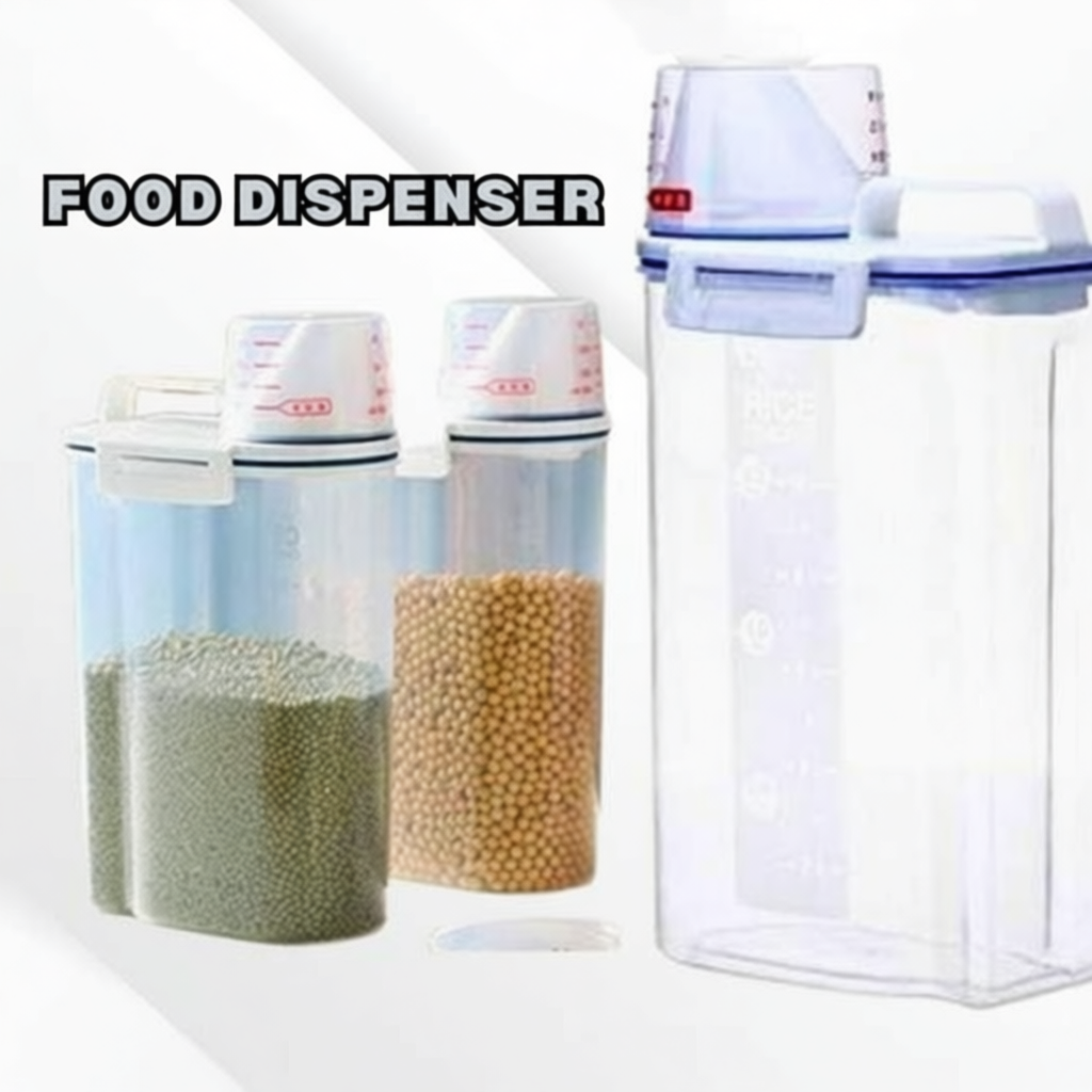 Kitchen Food Dispenser Container 2.5L, Cereal & Dry Food Storage ...