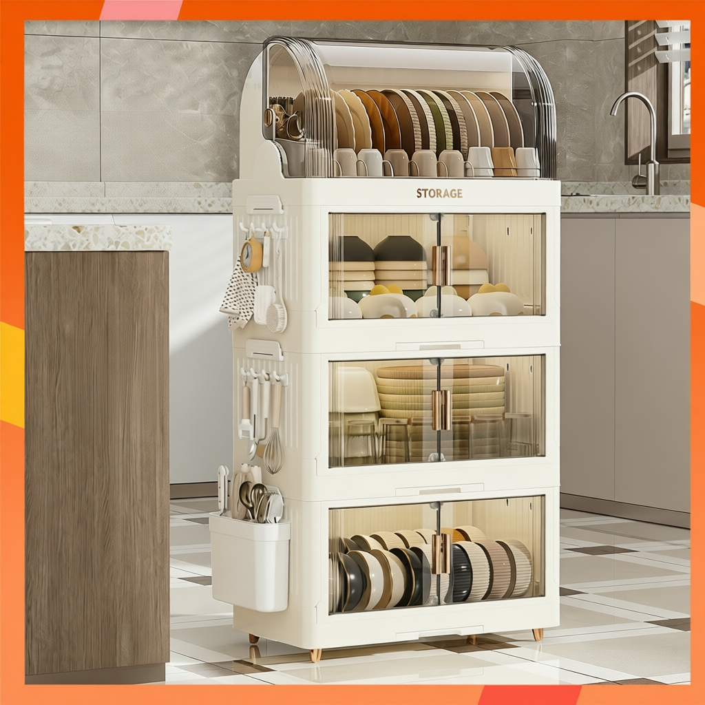 SIV Foldable Double Layer Dish Rack - Eco-Friendly Plastic, Stylish ...
