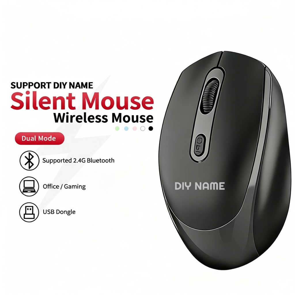 2.4G+ Bluetooth Dual Mode Wireless Mouse RECHARGEABLE Mouse Power ...