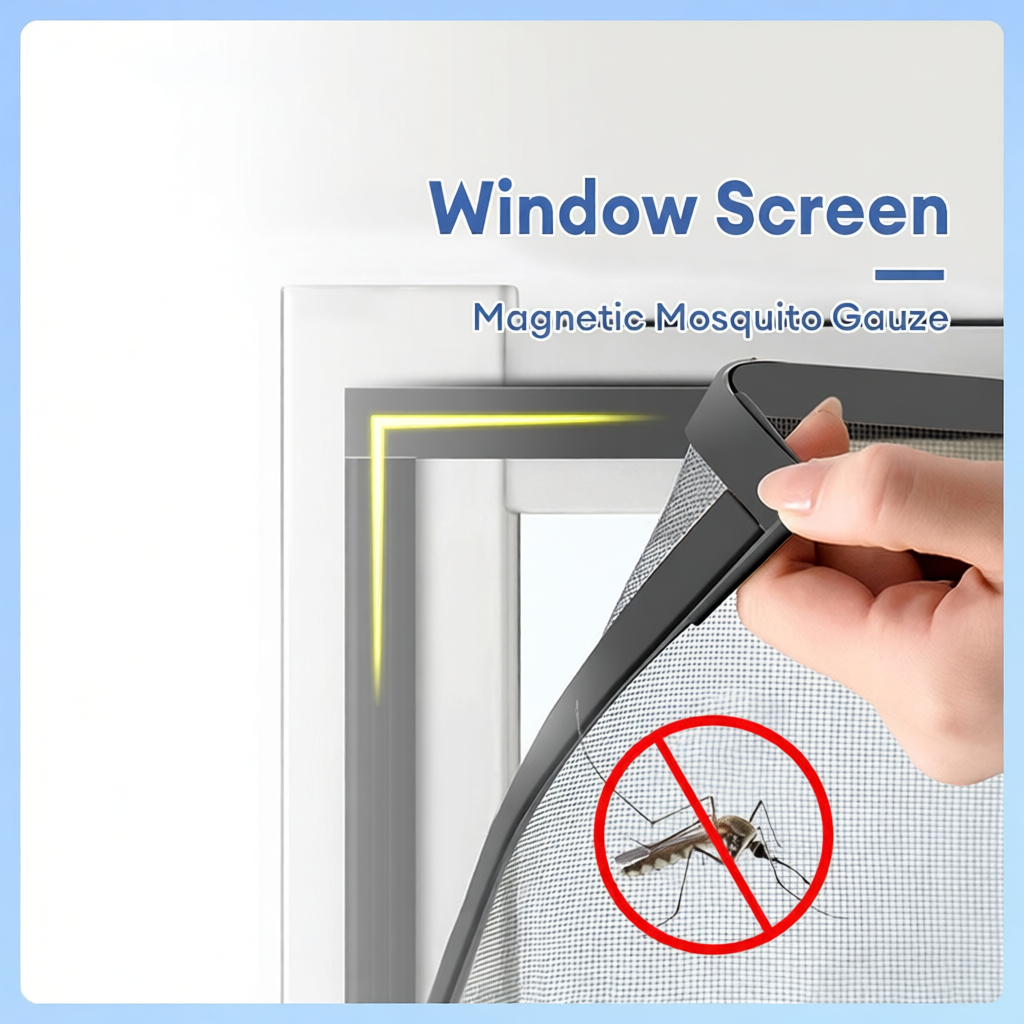 【Local Stock】(Full Set - All Frames) Adjustable Magnetic Insect Screen ...
