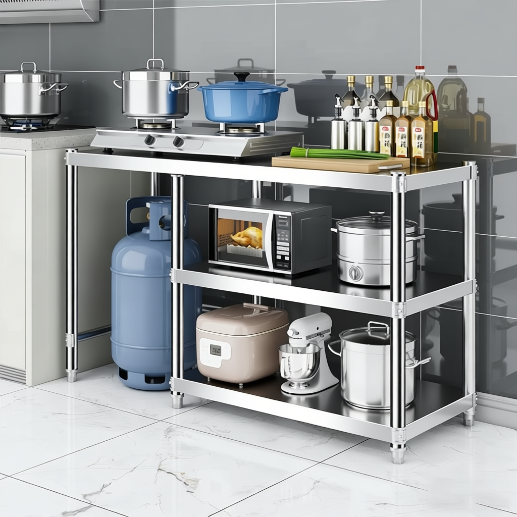 Stainless Steel Kitchen Rak Dapur Gas Cylinder Storage Rack Kitchen ...