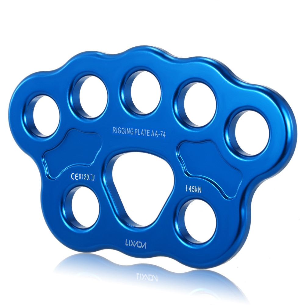 Lixada Outdoor 8 Holes Paw Rigging Plate 45KN Rescue Climbing ...