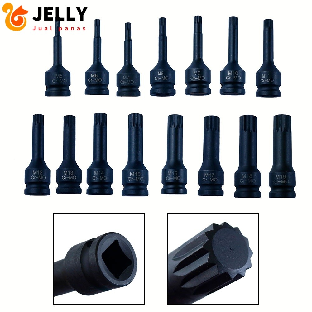 [JELLY0530] 3Inch M5-M19 1/2Inch Drive Wrench Socket Adapter 12 Point ...