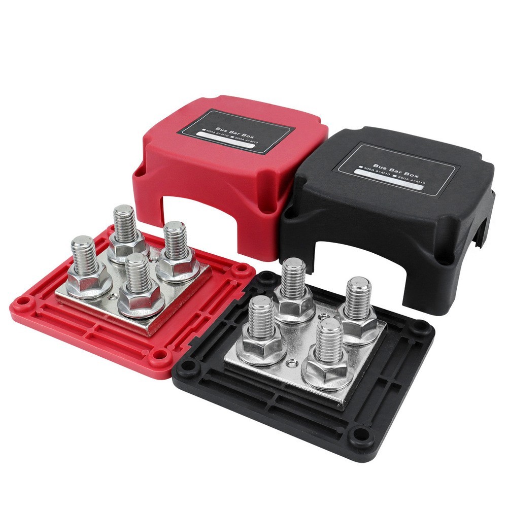 URPIZY 400A Stromverteiler Busbar - Marine Panel Mit M10 Anschlüssen Rot